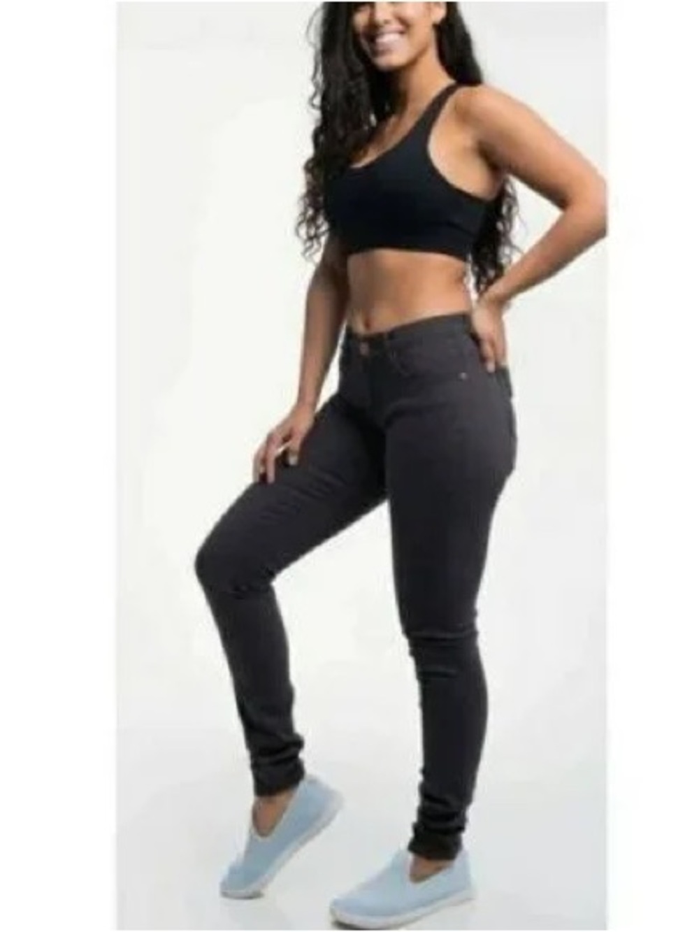 Women's Skinny High-Rise Jeans - gray